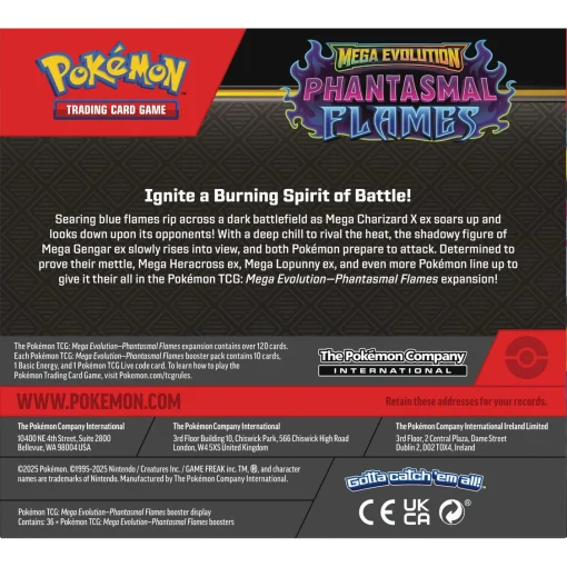 Pokémon TCG: Mega Evolution Phantasmal Flames - Booster Display - Image 4